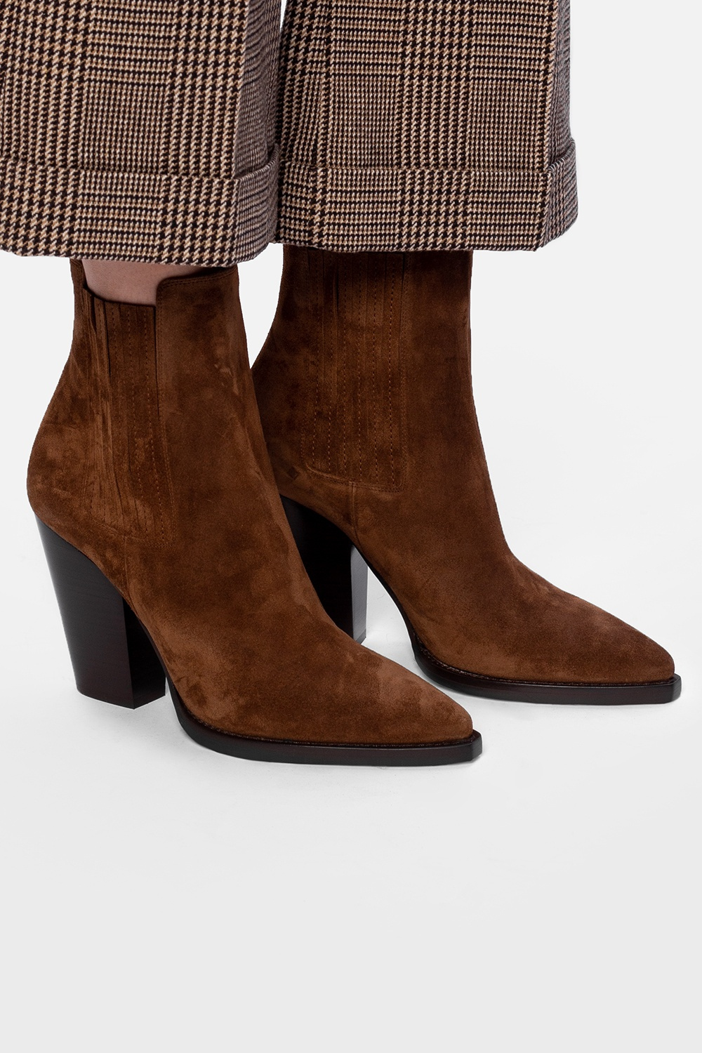 Ysl best sale suede booties